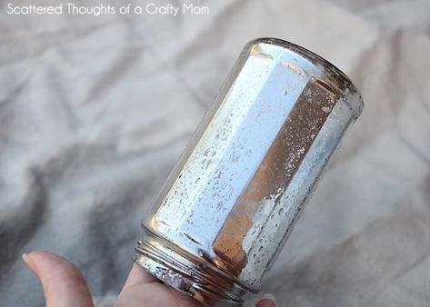 Faux Mercury Glass Diy, Diy Mercury Glass Vase, Tinting Glass, Mercury Glass Lamp, Mercury Glass Table Lamp, Mercury Glass Diy, Mercury Glass Vase, Flower Displays, Tin Can Art