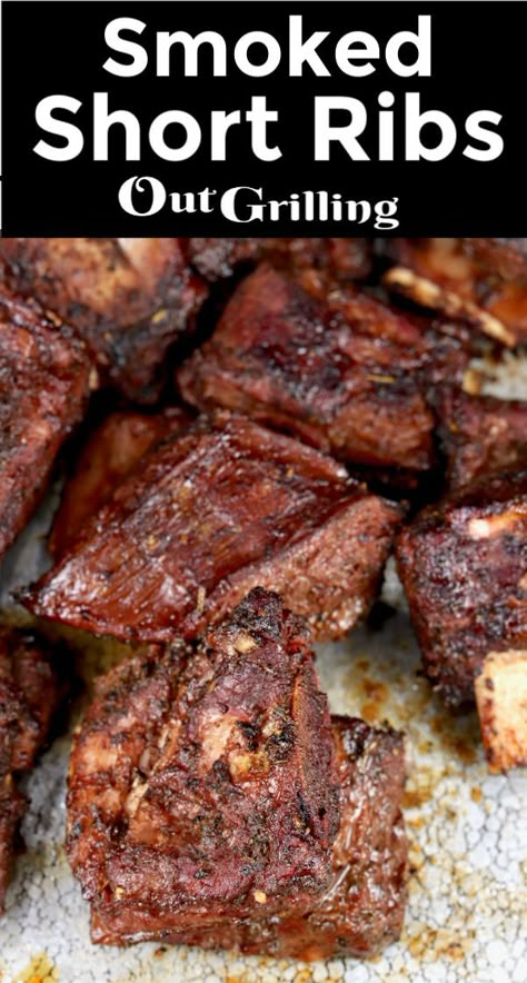 Smoked Short Ribs, Tender Beef Short Ribs, Short Ribs Beef, Pork Short Ribs, Smoked Beef Short Ribs, Smoked Beef Ribs, Smoker Ideas, Marinated Pork Chops, Beef Short Rib Recipes