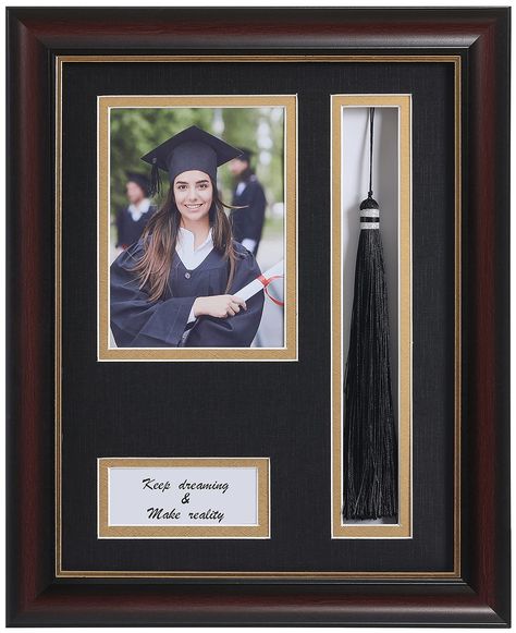 Picture Frame Wrapping Ideas, Graduation Picture Frame Ideas, Graduation Frame Design, Graduation Shadow, Shadow Box Graduation, Graduation Hat Designs, Graduation Designs, Graduation Picture Frames, Graduation Box