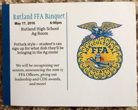 Agriculture Education Classroom, Ffa Week, Ffa Banquet, Ffa Ideas, Ag Education, Cute Invitation, Ag Teacher, Banquet Ideas, Agriculture Education