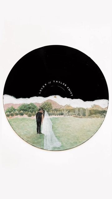 Amy | Peppermint Pace 🌿 on Instagram: "vinyl record wedding photo with first dance song 🤍 these are easily one of my favorite things to paint 🥰 • • • #weddingphoto #weddingsong #firstdancesong #weddingpainting #weddingsongart #anniversarygift #anniversarygiftideas #weddinganniversary #wedding #weddinggift #weddinggiftideas #paintingprogress #paintingvideo #record #vinylrecord #vinylrecordart #vinylrecordcollection #songart" Vinyl Record Wedding, Wedding Song Art, Record Wedding, Vinyl Record Painting, Painted Vinyl Records, Things To Paint, Record Painting, Vinyl Record Collection, Wedding Painting