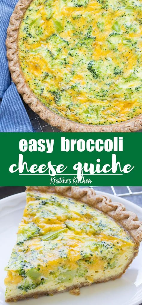 Quiche Chorizo, Broccoli Cheese Quiche, Breakfast Quiche Recipes Easy, Broccoli Quiche Recipes, Cheese Quiche Recipe, Cheddar Quiche, Broccoli Quiche, Vegetable Quiche, Breakfast Quiche Recipes