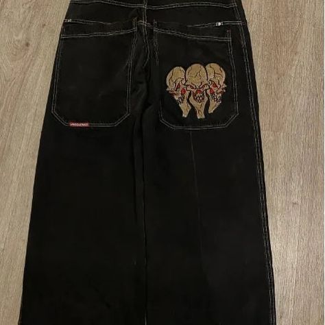 Jnco Wide Leg Baggy Jeans Available Starting From 49.99$ Only. Grab Yours Now 🛍️ Y2K Streetwear Style Jeans Pattern Jeans, Y2k Baggy Jeans, Goth Streetwear, Harajuku Men, Jnco Jeans, Black Jeans Men, Streetwear Pants, Pants Fabric, Patterned Jeans