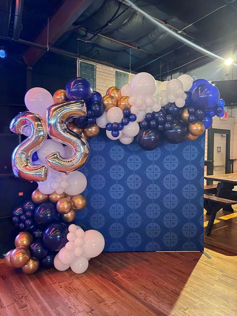 25 Year Company Anniversary Ideas, Company Anniversary Celebration Ideas, Corporate Gala Decor, 20 Year Business Anniversary Ideas, Company Backdrop, Corporate Anniversary Event, Company Anniversary Party, Party Balloon Backdrop, Business Anniversary Ideas