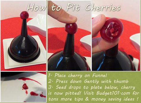 How To Pit Cherries, 4 Ingredient Desserts, Cherry Recipes Dessert, Cherry Festival, Cherry Pitter, Kitchen Skills, Cherry Recipes, Dessert Ingredients, Cherry Tart