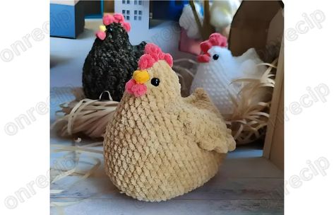 Crochet Mable Chicken Pattern, Crochet Chicken Feet Free Pattern, Crochet Plush Chicken Pattern Free, Small Crochet Chicken Pattern Free, Crochet Chicken Purse Free Pattern, Emotional Support Chicken Free Pattern, Crocheted Chicken Patterns, Crochet Chickens Free Patterns, Crochet Hen Pattern Free