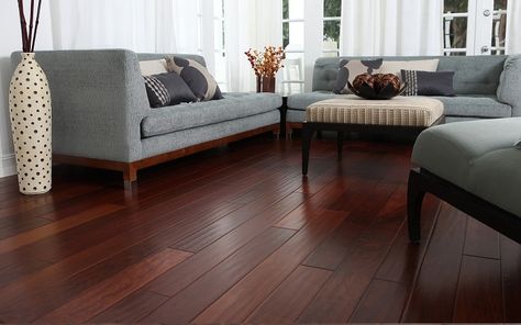 40 Dark Hardwood Floors That Bring Life To All Kinds Of Rooms Living Room Hardwood Floors, Wood Floor Colors, Mahogany Flooring, Cherry Wood Floors, Grey Sofa Living Room, Living Room Wood Floor, Latest Sofa Designs, Wood Floor Kitchen, Hardwood Floors Dark