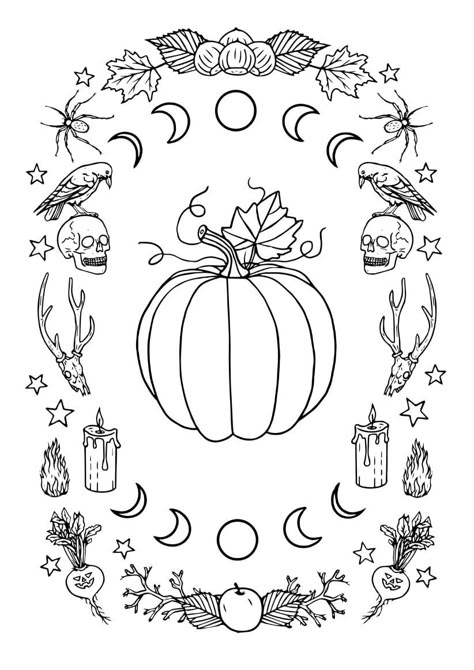 Wiccan Coloring Pages Free Printable, Pagan Coloring Pages Free Printable, Spiritual Colouring Pages, Witchy Coloring Pages Free Printable, Pagan Coloring Pages, Wiccan Artwork, Wiccan Drawings, Pagan Illustration, Witchy Coloring Pages