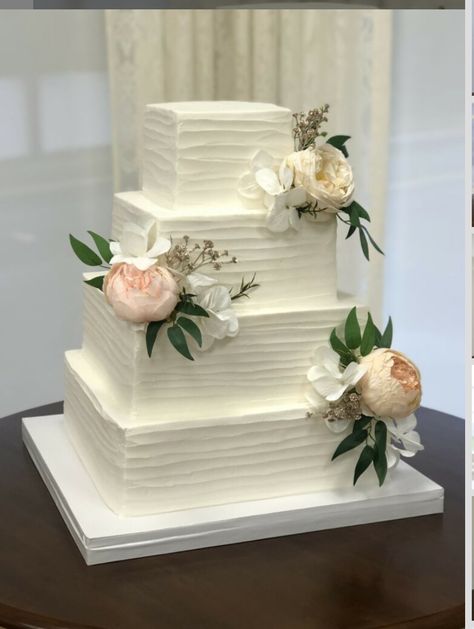 Texture Wedding Cake, Sparkle Wedding Cakes, Gold Fondant, Square Wedding Cake, Tall Wedding Cakes, Texture Wedding, 4 Tier Wedding Cake, Wedding Cake Ombre, Country Wedding Cakes