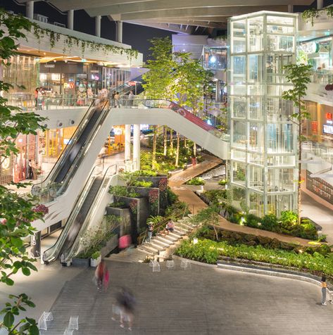 Mega Foodwalk Landscape,© Rungkit Charoenwat Mall Landscape Design, Mega Foodwalk, Landscape Design Architecture, Shopping Mall Interior, Shopping Mall Design, Shopping Mall Architecture, Urban Landscape Design, Mall Design, Mix Use Building