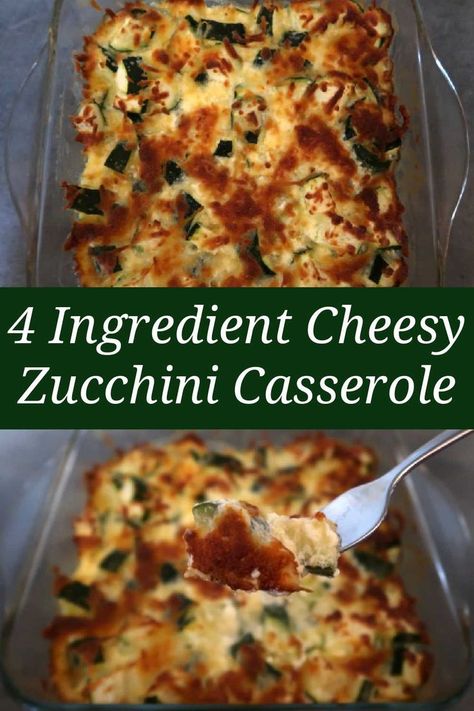 Cheesy Zucchini Casserole Recipe – Easy Courgette Au Gratin or Cheese Bake with only 4 ingredients – Low Carb & Keto Friendly Dinner or Side Dish Idea – with the video. Cheesy Zucchini Casserole, Zucchini Dinner Recipes, Best Zucchini Recipes, Zucchini Recipes Dessert, Zucchini Casserole Recipes, Zucchini Side Dishes, Easy Zucchini Recipes, Veggie Casserole, Casserole Easy