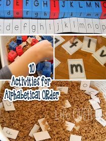 TheTravelingclassroom: Ten Activities for Alphabetical Order (with 2 freebies!) Alphabetical Order Activities, Timmy Time, Alphabet Phonics, Preschool Literacy, Alphabet Activities Preschool, Abc Order, Literacy Stations, Fun Life, Letter Activities