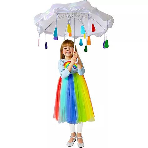 Girls Halloween Costumes | Party City Rain Cloud Costume, Rainbow Costume, Cloud Costume, Rainbow Raindrops, Rainbow Costumes, Mickey Safari, Rainbow Rain, Halloween Costume Shop, Rain Cloud