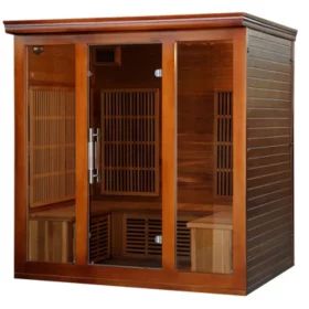 Cedar Elite Premium Sauna with 9 Carbon Heaters: 4-5 Person (BSA1322) - Sam's Club Vapor Sauna, Rustic Saunas, Sauna Home, Sauna Shower, Weight Room, Sauna Room, Interior Accents, Infrared Sauna, Innovative Technology