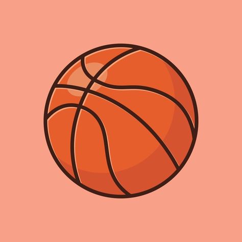 Basketball ball cartoon icon vector illustration. Sports icon concept illustration, suitable for icon, logo, sticker, clipart Basketball Cartoon Drawing, Basketball Ball Drawing, Basketball Illustration, Basketball Vector, Cartoon Basketball, Basketball Cartoon, Sports Cartoon, Ball Cartoon, Basketball Drawings