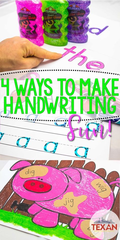 Handwriting Games, Writing Preschool, Fun Handwriting, Writing Classroom, Kindergarten Handwriting, Learn Handwriting, Teaching Handwriting, Kids Handwriting Practice, Handwriting Activities