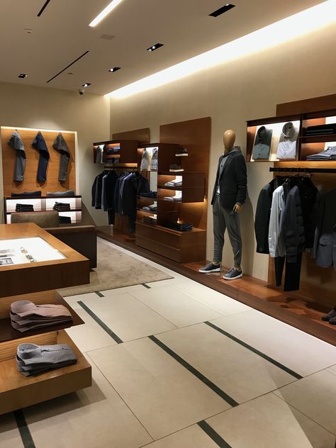 Ermenegildo Zegna, Chicago, F/W 2017 Cloth Showroom, Clothing Shop Interiors, Bridal Boutique Interior, Fabric Store Design, Showroom Inspiration, Store Shelves Design, Retail Store Interior Design, Fashion Designer Studio, Clothing Store Design