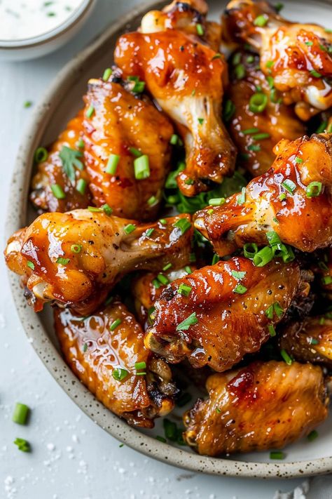 Honey Garlic Chicken Wings - Sweet and Savory Delight Honey Lime Chicken Wings, Honey Pineapple Lemon Wings, Honey Garlic Wings Recipe, Garlic Chicken Wings Recipe, Honey Garlic Wings, Chicken Wing Recipes Fried, Honey Garlic Chicken Wings, Garlic Wings, Wings Recipes