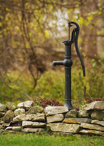 Water Pump | Flickr - Photo Sharing! I remember drinking the cool water from these pumps while working in the fields on the farm  It was so refreshing and cool almost like refrigerated Old Water Pumps, Have Inspiration, Well Pump, Farms Living, Water Faucet, Down On The Farm, Water Well, Old Barns, Country Farm