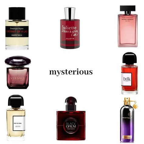 Which one is your go to scent? How to smell like sexy, mysterious, elegant, clean, feminine #scent #perfume #smell #smellgood You Smell So Seductive, How To Smell Elegant, Dark Feminine Fragrance, Femme Fatale Perfume, Dark Feminine Perfume, How To Smell Like Roses, Mysterious Perfume, Perfumes Aesthetic, Citrus Perfume