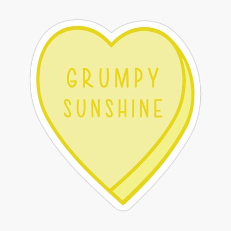 Book Tropes Stickers, Grumpy X Sunshine Drawing, Grumpy Sunshine Aesthetic, Book Stickers Aesthetic, Kindle Decor, Groovy Quote, Printables Stickers, Yellow Stickers, Stickers Books