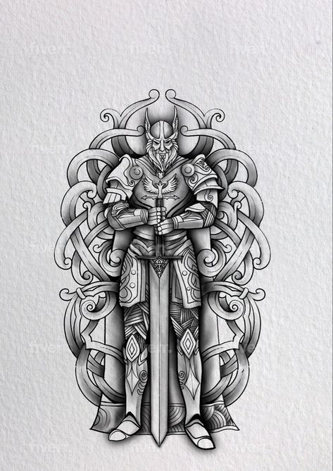 King Arthur Tattoo Ideas, King Arthur Tattoo, Celtic Knotwork Tattoo, Knotwork Tattoo, Norse Tattoos, Rei Arthur, Roi Arthur, Celtic Tattoo, Norse Tattoo