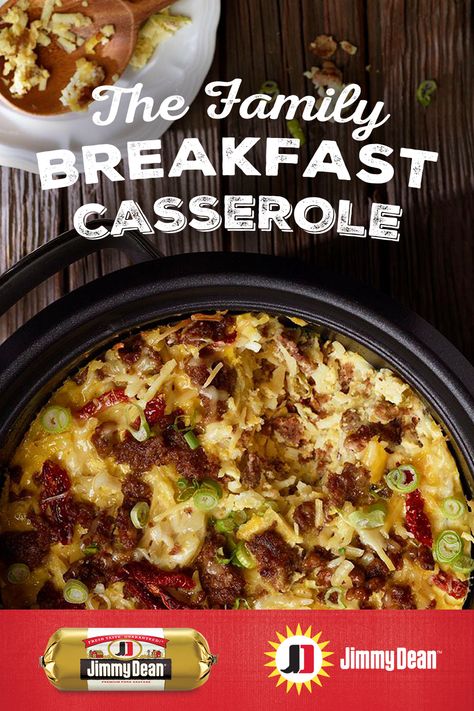 Our Six Layer Breakfast Casserole is the perfect sausage breakfast for your family. Each and every layer of this egg breakfast recipe is packed with Tex-Mex deliciousness—Jimmy Dean® Signature Seasoned Sausage, eggs, jalapeños and cheddar cheese. Hibachi Recipes, Menu Sarapan Sehat, Breakfast Casserole Recipe, Breakfast Recipies, Pies Recipes, Creative Breakfast, Queso Cheddar, Breakfast Casseroles, Jimmy Dean