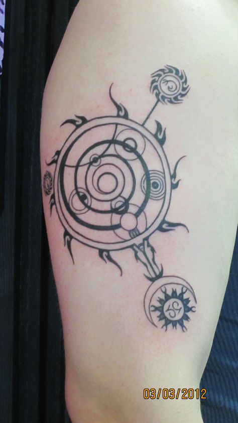 elder scrolls tattoo - Google Search Oghma Infinium, Elder Scrolls Tattoo, Smaller Tattoos, Gaelic Tattoo, Skyrim Tattoo, Scottish Tattoo, Hunter Tattoo, Nerdy Tattoos, March 3