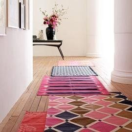 Cotton Runners by Madeline Weinrib — Maxwell's Daily Find 10.17.14 Madeline Weinrib, Hallway Design, Tile Trends, Flooring Inspiration, Layered Rugs, Encaustic Tile, Diy Pattern, Flat Weave Rug, On The Floor