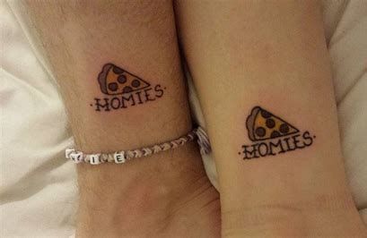 Matching Pizza Tattoos, Tattoos Best Friends, Pizza Tattoo, Bestie Tattoos, Tattoo S, Food Tattoos, Bestie Tattoo, The Homies, Matching Tattoo