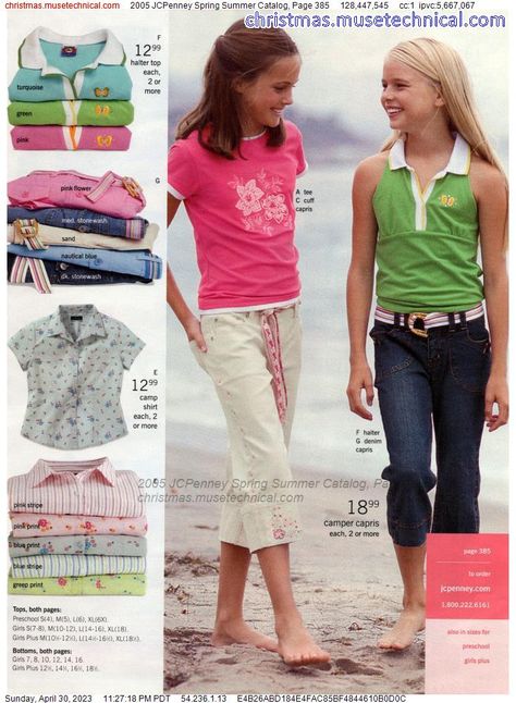 Y2k Kids Outfits, 2000s Kids Fashion, Jcpenney Catalog, 2000s Fits, Ap Portfolio, Vintage Girls Clothes, Kids Magazine, 2000s Outfit, Preteen Fashion