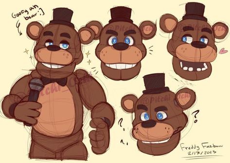 Drawing Fnaf, Silly Bear, Fnaf Freddy, Goofy Drawing, Animatronic Fnaf, Fnaf Comics, Fnaf Memes, Freddy Fazbear, Fnaf Funny