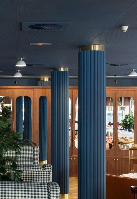 Column Design Interior, Pillar Design Interior, Column Decoration Ideas, Columns Interior, Column Cladding, Column Ideas, Modern Column, Columns Decor, Column Decoration