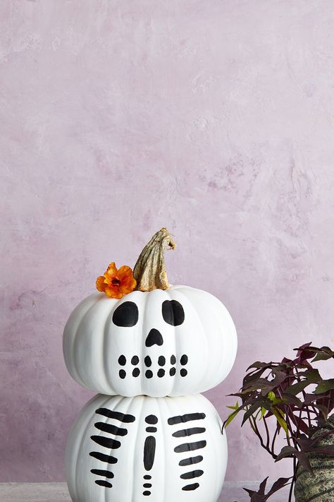 halloween diy, halloween decoration skeleton pumpkin, painted pumpkins, jack o'lantern Painted Pumpkin Skeleton, Painted Skeleton Pumpkin, Skeleton Painted Pumpkin, Skeleton Pumpkin Painting, Chicken George, Paint Pumpkin, Paint Halloween, Creative Pumpkin Painting, Pumpkin Contest