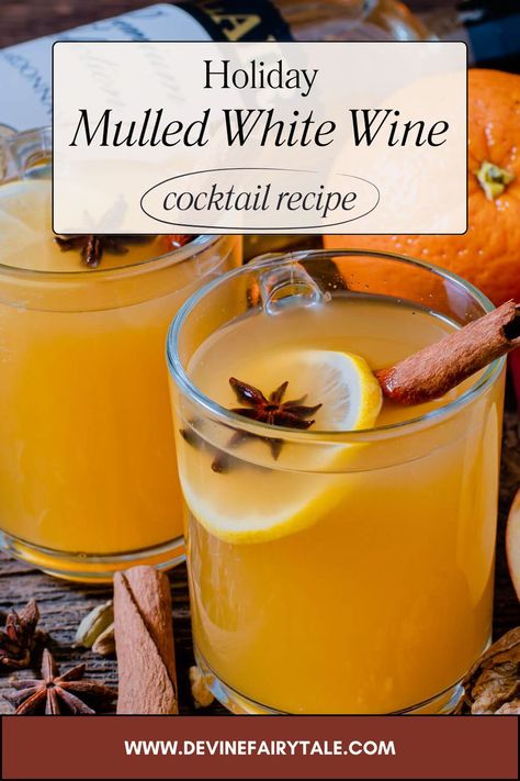 As the crisp winter air settles in and holiday festivities commence, there's a timeless beverage that seamlessly captures the essence of warmth and merriment – Mulled White Wine. This delightful concoction is not just reserved for reds; it's a festive twist that brings a touch of elegance and sophistication to your seasonal gatherings. Join us Mulled White Wine, White Wine Cocktail, White Wine Recipes, Wine Cocktail Recipes, Mulled Wine Recipe, Wine Recipe, Winter Air, Grand Marnier, Dry White Wine