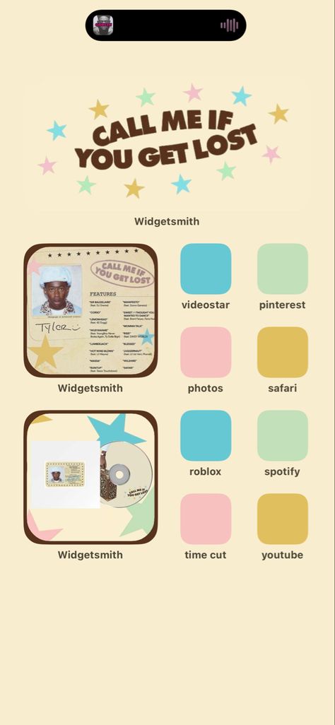 #tylerthecreator #cmiygl #callmeifyougetlost #wallpaper #ios #ios16 #widgets #homescreen #music #fashion Call Me If You Get Lost Homescreen Layout, Tyler The Creator Ios 16 Wallpaper, Tyler The Creator Homescreen Layout, Cmiygl Widgets, Cmiygl Wallpaper, Ios 16 Home Screen Ideas Tyler The Creator, Tyler The Creator, Phone Design, Call Me