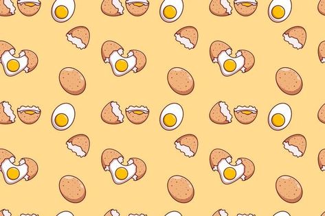 Egg Illustration Design, Egg Background, Egg Wallpaper, Egg Illustration, Project Cover, Project Cover Page, Egg Design, Huevos Fritos, Cute Egg