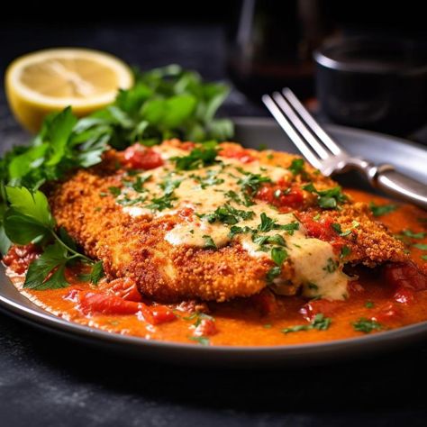 Spiced Sensation: Butter Chicken Schnitzel Recipe with a Zesty Herb Crust - Tasty Tango Chicken Schnitzel Sauce, Schnitzel Chicken, Chicken Schnitzel Recipe, Schnitzel Recipe, Schnitzel Recipes, Chicken Schnitzel, Breaded Chicken Breast, Poultry Dishes, Simple Green Salad