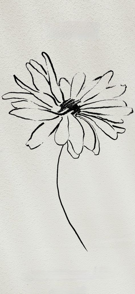 Simply Daisy Tattoo, Daisy Tattoo Flower, Daisy Tattoo Aesthetic, Daisy Art Drawing, Small Dot Work Tattoo, Daisies Tattoo Designs, Abstract Daisy Tattoo, Daisy Flower Tattoos Simple, Daisy Art Wallpaper