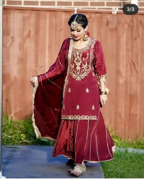 Kirat Randhawa, Bridal Suits Punjabi, Simple Indian Suits, Bridal Suits, Punjabi Culture, Red Bridal Dress, Lace Suit, Trendy Suits, Punjabi Bride