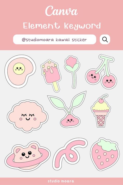 Font Canva Lettering, Pixel Font, Keyword Elements Canva, Overlays Cute, Kawaii Sticker, Sketchbook Cover, Canvas Learning, Cute Banners, Canva Element