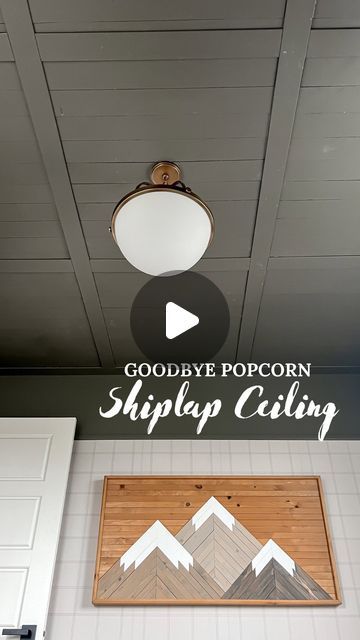 Bailey Powell on Instagram: "Shiplap Ceiling Progress 🔨 If you’ve been following along in stories, you know that we’ve been working on this ceiling project all week. This is soon going to be our only guest room so I wanted it to be *perfect* before we move the bedroom furniture out of the nursery. We’ll caulk/wood fill and do one more coat of paint and she’ll be all done! I’m so excited to get the furniture back in here and get it all styled up. Stay tuned!! #diyprojects #shiplap #ceilingdesign" Green Shiplap Ceiling, Shiplap Cathedral Ceiling, House Renos, Shiplap Ceiling, House Dining Room, The Bedroom, Home Reno, Ceiling Design, Be Perfect