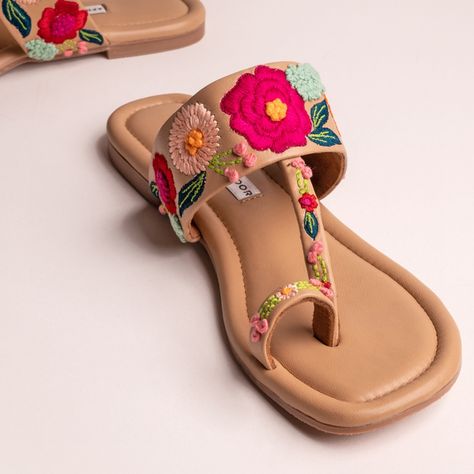 Take a stroll through the garden of florals in our classic embroidered flats. • Shop your favourite styles now at aprajitatoor.com or contact our customer care at +91 9820229977 for further assistance. • #aprajitatoorofficial #madeinindia #makeinindia Everyday Flats, Embroidered Flats, Amazing Watches, Womens Summer Shoes, Customer Care, Nappa Leather, Leather Material, Summer Shoes, Girls Shoes