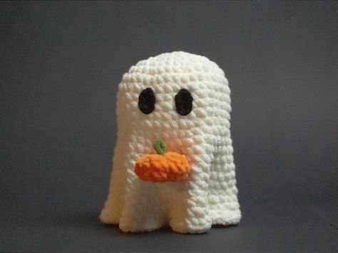 Sheet Ghost Crochet Pattern Crochet Ghost With Pumpkin Pattern Amigurumi Sheet Ghost Pattern, Halloween Crochet PDF Crochet Pattern - Etsy Thailand Ghost And Pumpkin Crochet, Tiny Ghost Crochet Pattern, Crochet Ghost Plush, Crochet Amigurumi Halloween, Crochet Ghost Pillow, Crochet Ghost Pattern Free, Crochet Ghosts, Fall Crochet Patterns Free, Bean Crafts