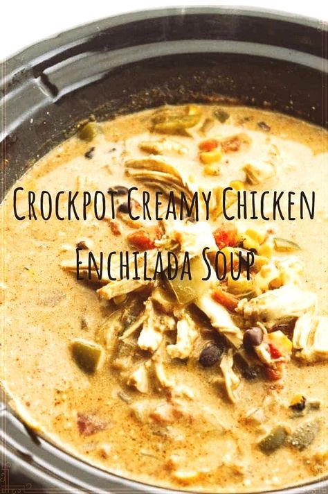 Creamy Chicken Enchilada Soup is a hearty, flavorful soup that will remind you of your favorite Mexican dish. This easy southwest chicken soup is perfect for a cozy night in, and it's sure to please the entire family. Enchilada Soup Crockpot, Colombian Empanadas, Mexican White Sauce, Creamy Chicken Enchilada Soup, Colombian Arepas, Chili's Chicken Enchilada Soup, Crockpot Creamy Chicken, Cooking In Bulk, Sizzling Recipe