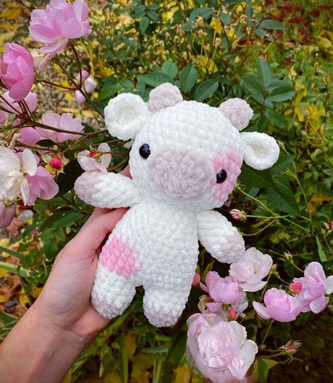 Cow Plush Crochet Pattern | Pink Cow Pattern | Baby Cow Amigurumi PDF | Crochet Animal | Crochet Pattern Amigurumi | Cow Plush Crochet Crochet toys patterns free amigurumi #crochettoyspatternsfreeamigurumi #crochet #crochettoy #crochetpattern #crochetpatterns 1.796 Pink Crochet Cow, Crochet Pink Cow, Toys Quotes, Amigurumi Cow Pattern, Plush Crochet Pattern, Stuffed Cow, Whimsical Crochet, Crochet Book Cover, Crocheted Cow Pattern