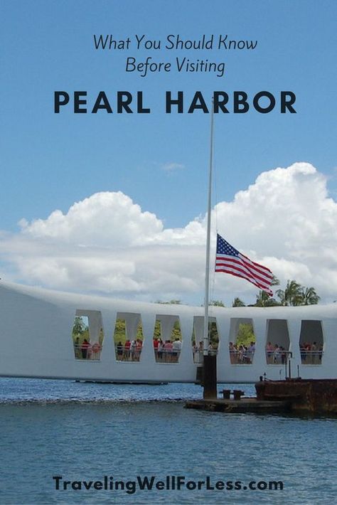 Planning a visit to the USS Arizona Memorial Pearl Harbor? These 7 tips will prepare you for what you should know before visiting Pearl Harbor. http://www.travelingwellforless.com Pearl Harbor Tours, Hawaii Cruise, Uss Arizona Memorial, Hawaiian Travel, Hawaii Holiday, Oahu Vacation, Oahu Travel, Uss Arizona, Hawaii Travel Guide