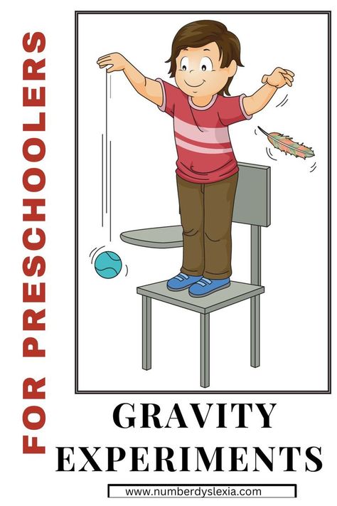 Gravity Experiments for Preschoolers Experiments For Preschool, Experiments For Preschoolers, Gravity Experiments, Making Things, A Novel, Gravity, Hands On, Physics, Preschool