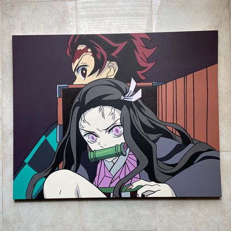 tanjiro and nezuko acrylic painting Tanjiro Painting, Demon Slayer Painting, Anime Canvas Painting, Koi Art, Circle Canvas, Naruto Sketch, Cute Canvas Paintings, Canvas Painting Designs, Cute Canvas