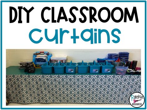 Teacher Bookshelf, Classroom Shelves, Diy Open Shelving, Classroom Curtains, Classroom Window, Homemade Curtains, Classroom Desk, Classroom Layout, No Sew Curtains